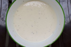 Batter preparation for making gobi Manchurian recipe