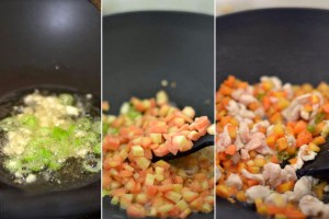 Chicken Manchaw Soup preparation process step one