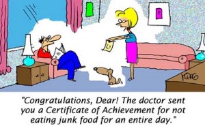 Funny Cartoon - No Junk Food