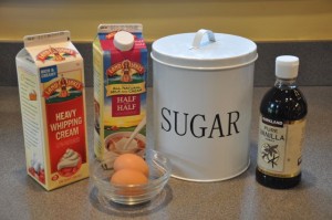 Ingredients that are required for making vanilla ice cream