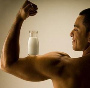 Drinking milk after workout builds muscles