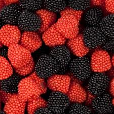 red and black raspberries