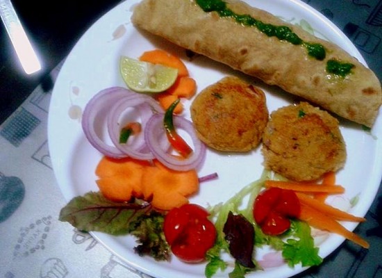 A Platter of Vegetarian Kebabs